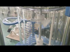 304 스테인리스 스틸 실험실 유리 반응기, 유리 압력 반응기 미니 단일층