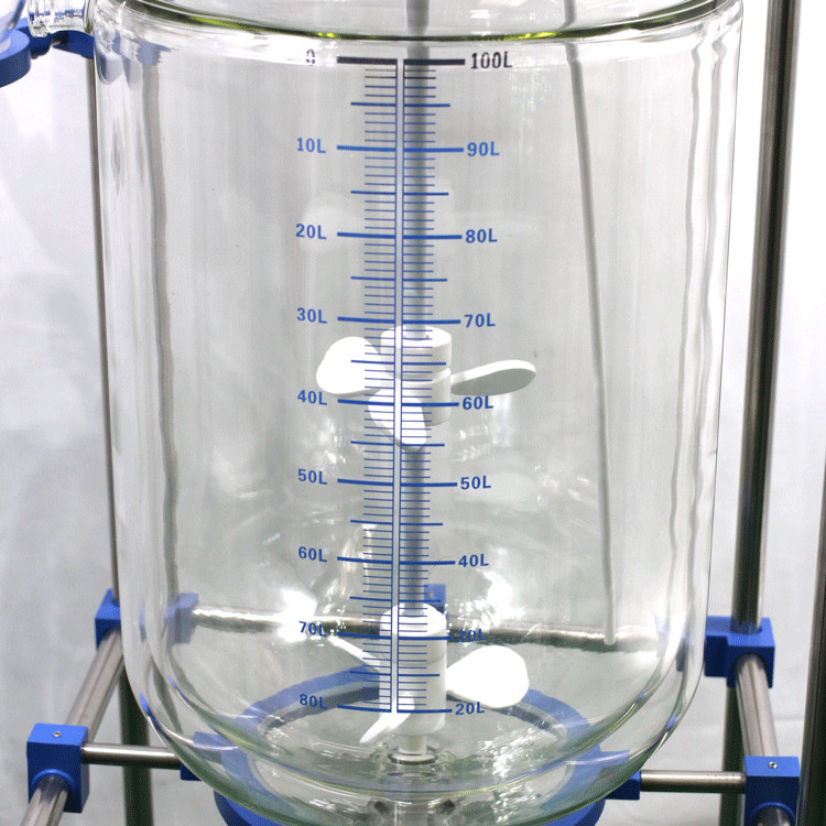 10L Borosilicate Jacketed Glass Vessel Explosion Proof 180W Motor Power